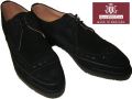 ジョージコックス　トンガリ靴4065黒スエード　エアシール・クッション
